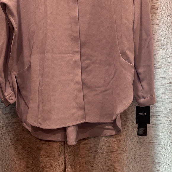 Alfani Light Blue Textured Top - Picture 8 of 10